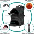 WOLT | Mochila de baloncesto grande con soporte de pelota separado y compartimento para zapatos, ideal para baloncesto, fútbol, voleibol, natación, gimnasio, viajes on Sale