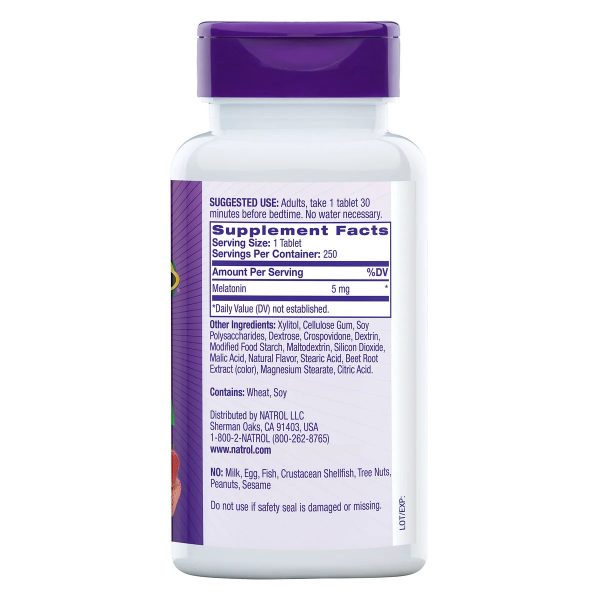 MELATONINA NATROL 5 MG  250 TABLETAS - NATROL - FAST DISSOLVE Online