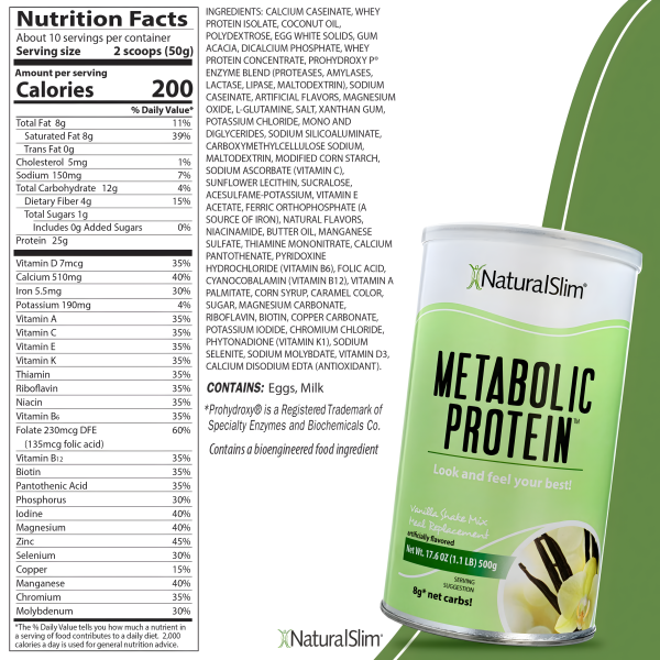 Natural Slim - METABOLIC PROTEIN 500gr Online Hot Sale