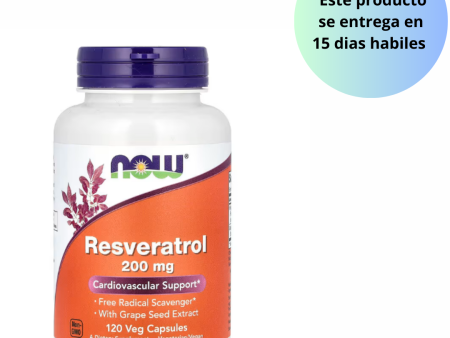 Now Resveratrol 200mg , 120 capsulas Hot on Sale