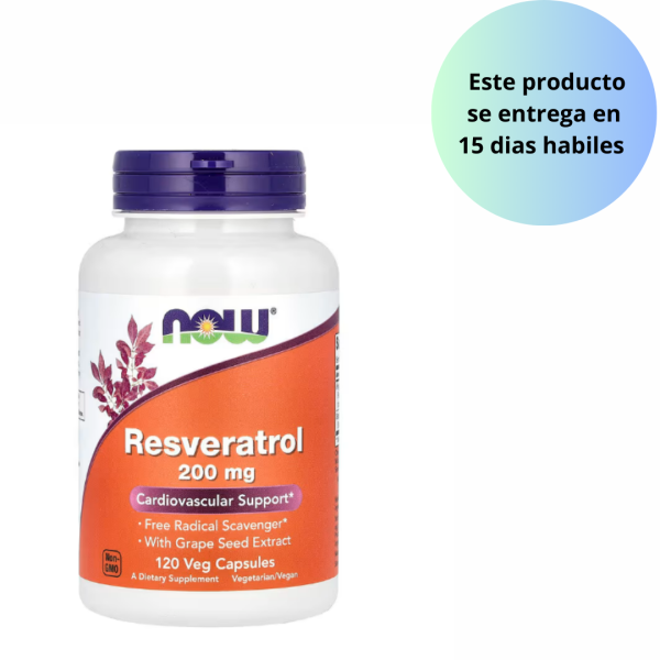 Now Resveratrol 200mg , 120 capsulas Hot on Sale