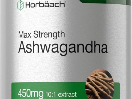 Ashwagandha Horbaach 450mg 200 capsulas For Discount