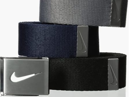 Pack de 3 cinturones para hombre Nike Cheap