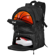 WOLT | Mochila de baloncesto grande con soporte de pelota separado y compartimento para zapatos, ideal para baloncesto, fútbol, voleibol, natación, gimnasio, viajes on Sale