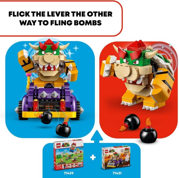 LEGO Super Mario Bowser s Muscle Car 71431 - Juego de expansión coleccionable de Bowser, 8+, 458 piezas Online Sale