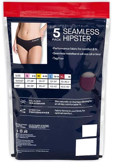 Pack de 5 hipsters sin costuras para mujer de Reebok Hot on Sale