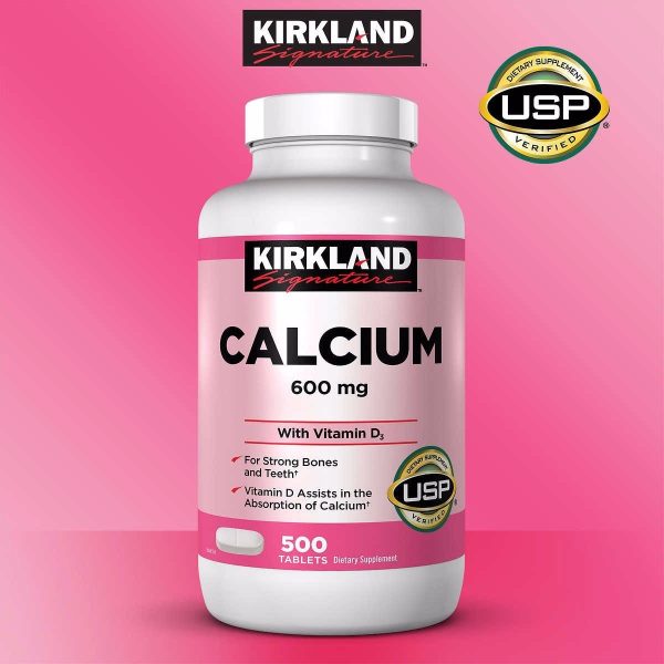 CALCIO 600MG CON D3 - KIRKLAND 500 tabletas Online now