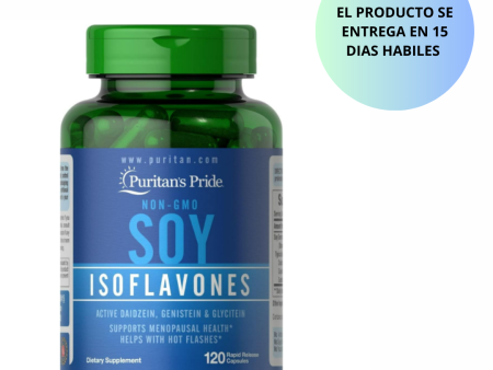 Puritans Pride - Soy Isoflavonas de soja sin OMG 750 mg , 120 cápsulas de liberación rápida Sale