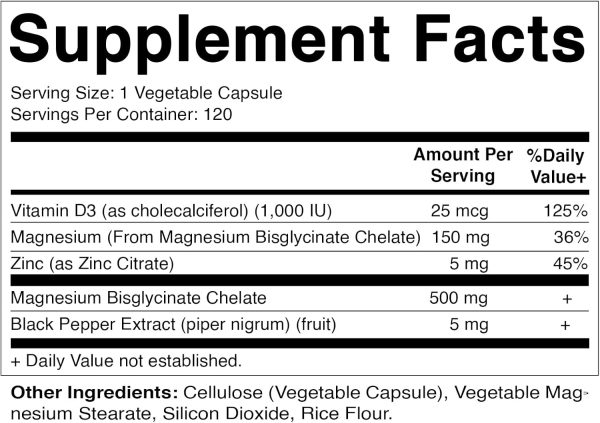 Vitamatic Bisglicinato de magnesio 500 mg - 120 cápsulas Sale