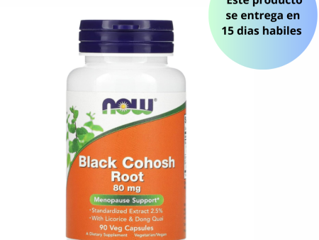 Now vitamina Raíz de cohosh negro 80mg , 90 capsulas vegetarianas Sale