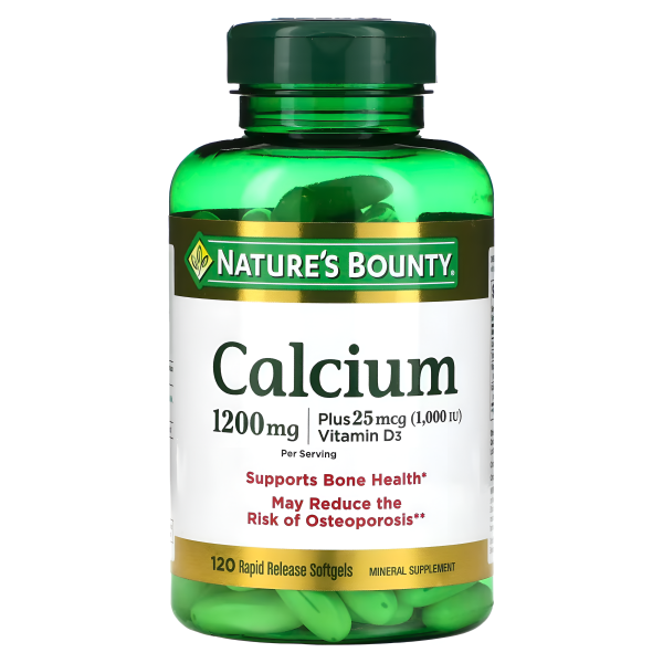 Nature s Bounty Calcium Plus Vitamin D3 1200 mg 120 capsulas blandas Cheap