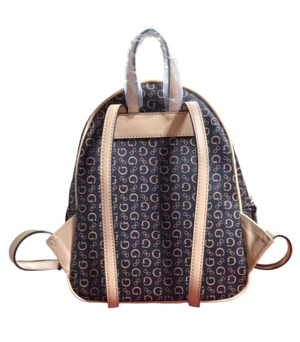 Mini Mochila Guess para mujer Style DD672429 con estampado negro y crema For Discount