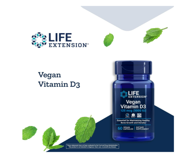 Life Extension vegan vitamina D3 125mcg , 60 capsulas Sale