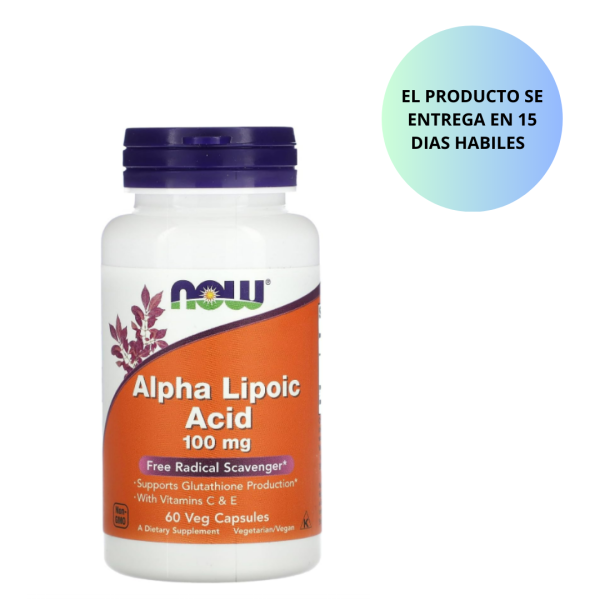 Now - Alpha lipoic acid 100mg , 60 capsulas vegetarianas Discount