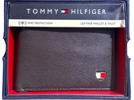 Billetera Tommy con dige en forma de escudo - para hombre color marrón Fashion