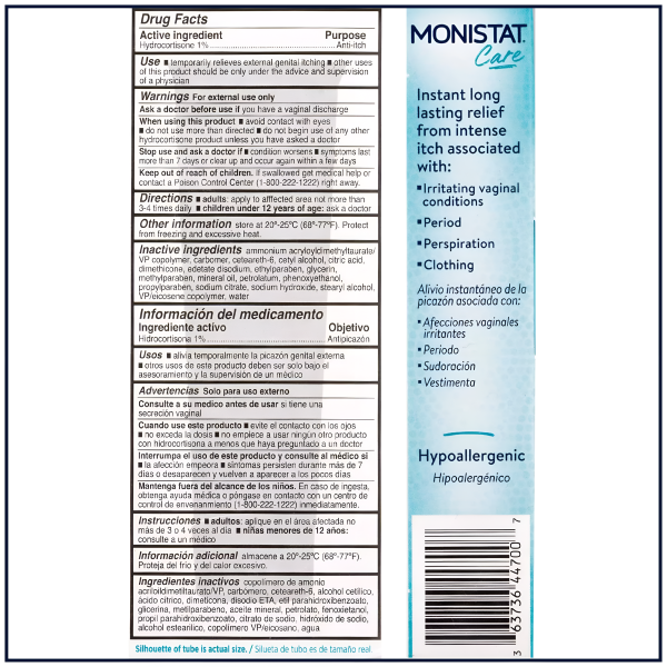 Monistat Crema Alivio Instantáneo del Picor para la Mujer, Máxima Potencia para el Cuidado del Picor Femenino, 1 oz 28GR For Sale