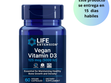 Life Extension vegan vitamina D3 125mcg , 60 capsulas Sale