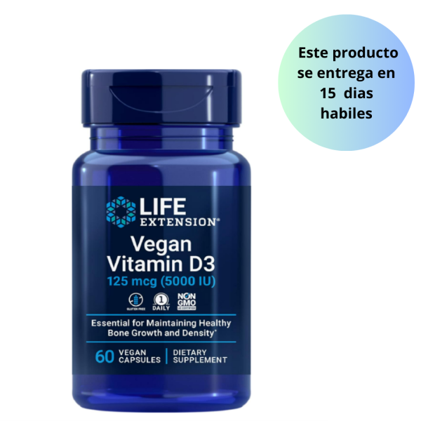 Life Extension vegan vitamina D3 125mcg , 60 capsulas Sale