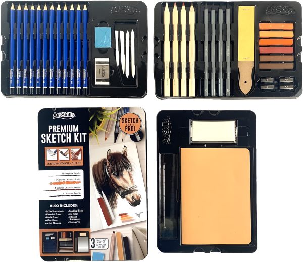 ArtSkills Surtido de alta calidad kit de boceto y dibujo, 39 piezas Online Sale