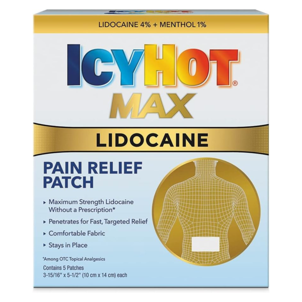 Icy Hot Max Strength Lidocaine Plus 5 parches Sale