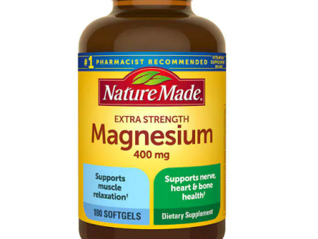 Magnesio Extra Fuerte 400 mg  Nature Made, 180 Capsulas For Sale