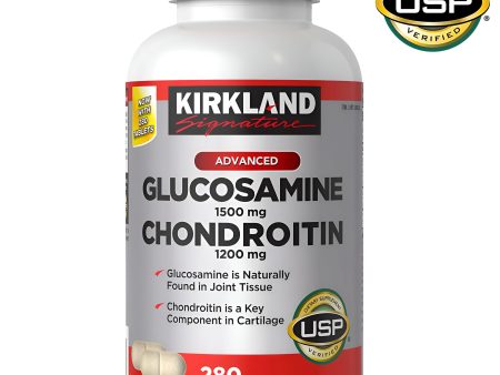 Glucosamina 1500 mg & Condroitina 1200 mg - 280 tabletas , Kirkland Sale