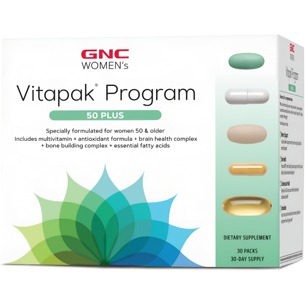 GNC Ultra Mega Programa Vitapak 50 Plus para mujer , 30 packs Fashion