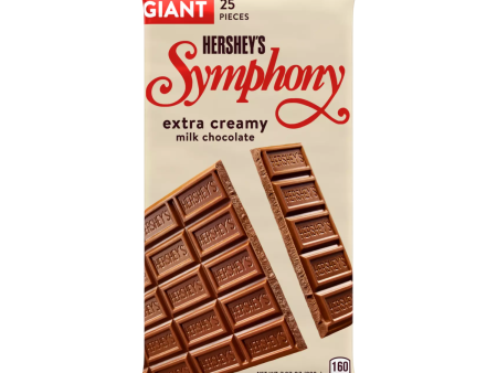 Hershey s Symphony Milk Chocolate Extra creamy 25 piezas GIANT - 208g, 160 calorías por 4 piezas Hot on Sale