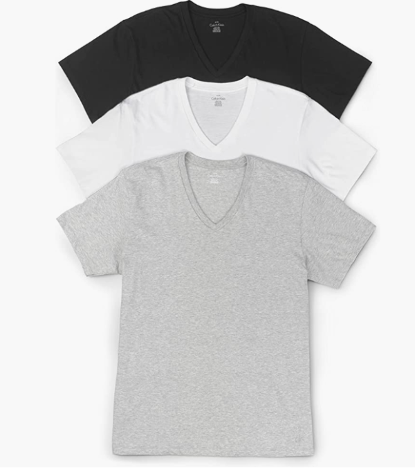 calvin klein polos Classic cuello redondo Y cuello V pack de 3 und on Sale