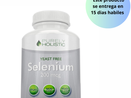 Selenio 200mcg,  365 cápsulas veganas- Purely Holistic on Sale