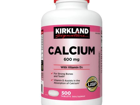 CALCIO 600MG CON D3 - KIRKLAND 500 tabletas Online now