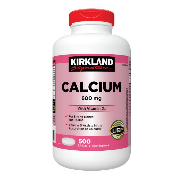 CALCIO 600MG CON D3 - KIRKLAND 500 tabletas Online now