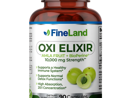 Oxi Elixir Amla Fruit + Bioperine 10,000mg-Fineland , 90 capsulas Online Hot Sale