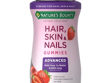 Hair, Skin & Nails con Biotin 6000 mcg , Gummies Nature´s Bounty Online Sale