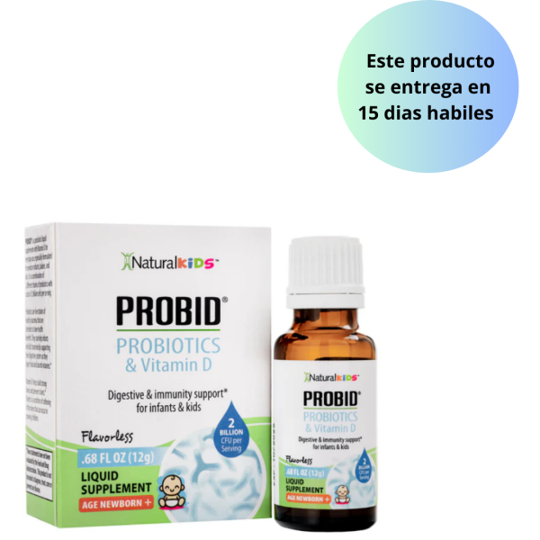 PROBID® | Probióticos y Vitamina D para Bebés y Niños  (12g) Online now