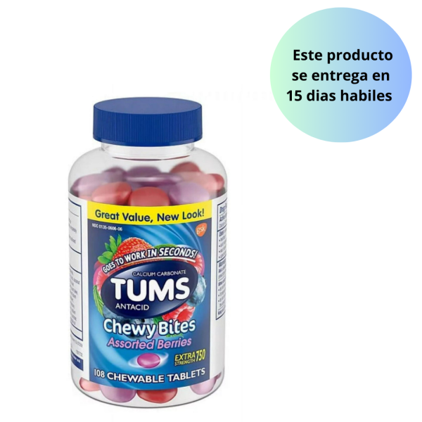 TUMS Masticable Bites, 108 tabletas masticables Fashion