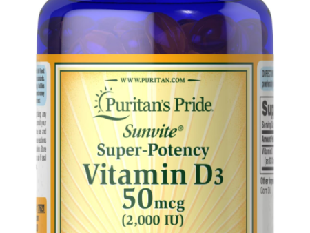 Puritan s Pride Vitamin D3 2000 IU, 100 capsulas Online