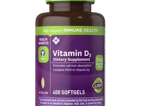 Vitamina D3 - Members Mark - 400 Capsulas blandas (5000 iu) Hot on Sale