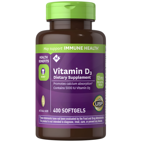 Vitamina D3 - Members Mark - 400 Capsulas blandas (5000 iu) Hot on Sale