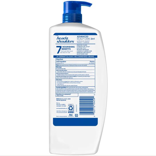 Head & Shoulders Dandruff Shampoo y acondicionador, 2-in-1 Advanced Scalp Care 1.18L on Sale