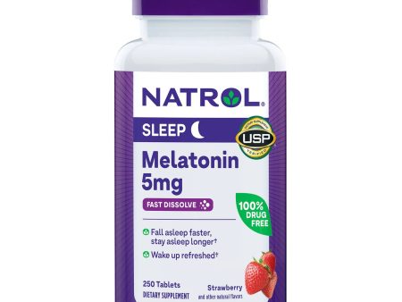 MELATONINA NATROL 5 MG  250 TABLETAS - NATROL - FAST DISSOLVE Online