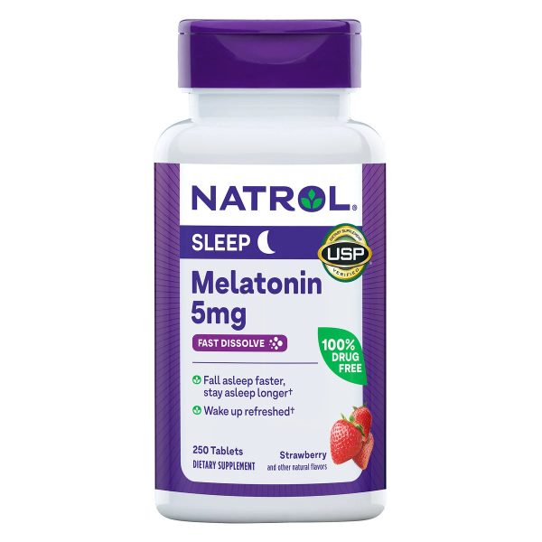 MELATONINA NATROL 5 MG  250 TABLETAS - NATROL - FAST DISSOLVE Online