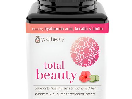 Youtheory Total Beauty Cápsulas de ácido hialurónico, queratina y biotina (90 ct.) Online now