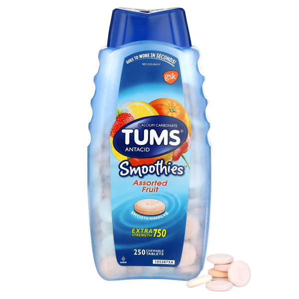 TUMS antiácidos extra fuertes , 250 tabletas masticables Supply