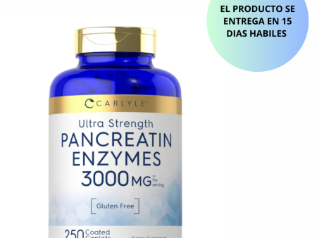 Carlyle Enzimas digestivas de pancreatina | 3000 mg | 250 capsulas Online Sale