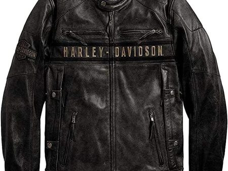 Chaqueta de cuero degastada para motocicleta Retro H-D Harley Vintage hombre,  clásica Cafe Racer  Men’s Retro H-D Harley Vintage Motorcycle Distressed Leather Jacket, Classic Biker Wear Cafe Racer Leather Jacket for Men Online Hot Sale