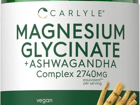 Carlyle Magnesio Glycinato + Ashwagandha complex 2740mg , 120 capsulas Supply