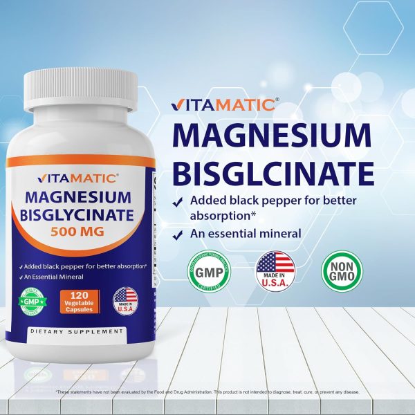 Vitamatic Bisglicinato de magnesio 500 mg - 120 cápsulas Sale