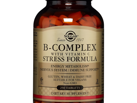 Solgar B-Complex con fórmula de estrés de vitamina C, 250 comprimidos Online now