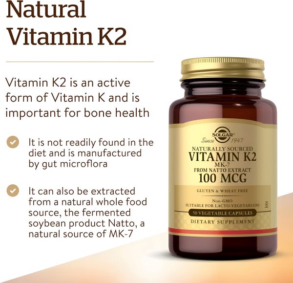 Solgar, Vitamina K2- MK7 100 mcg, 50 cápsulas vegetales Online